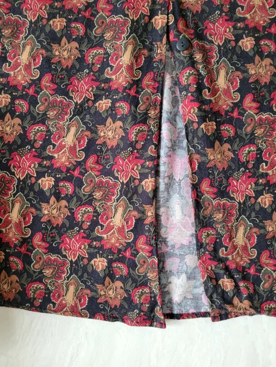 NORTHERN REFLECTIONS 90s floral paisley maxi dress with short sleeves - Picture 13 of 13